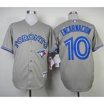 Blue Jays #10 Edwin Encarnacion Grey Stitched MLB Jersey Blue Jays #10 Edwin Encarnacion Grey Stitched MLB Jersey
