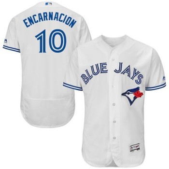 Blue Jays #10 Edwin Encarnacion White Flexbase Authentic Collection Stitched MLB Jersey Blue Jays #10 Edwin Encarnacion White Flexbase Authentic Collection Stitched MLB Jersey
