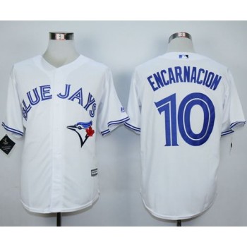 Blue Jays #10 Edwin Encarnacion White New Cool Base Stitched MLB Jersey Blue Jays #10 Edwin Encarnacion White New Cool Base Stitched MLB Jersey