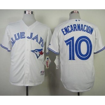 Blue Jays #10 Edwin Encarnacion White Stitched MLB Jersey Blue Jays #10 Edwin Encarnacion White Stitched MLB Jersey