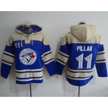 Blue Jays #11 Kevin Pillar Blue Sawyer Hooded Sweatshirt MLB Hoodie Blue Jays #11 Kevin Pillar Blue Sawyer Hooded Sweatshirt MLB Hoodie