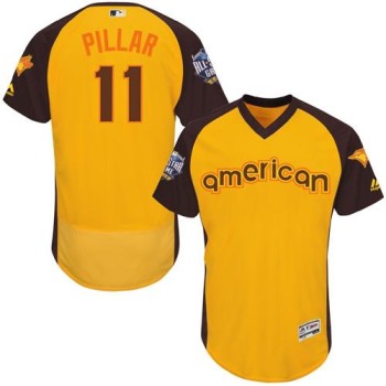 Blue Jays #11 Kevin Pillar Gold Flexbase Authentic Collection 2016 All-Star American League Stitched MLB Jersey Blue Jays #11 Kevin Pillar Gold Flexbase Authentic Collection 2016 All-Star American League Stitched MLB Jersey