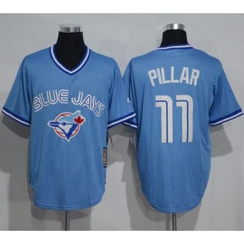 Blue Jays #11 Kevin Pillar Light Blue Cooperstown Throwback Stitched MLB Jersey Blue Jays #11 Kevin Pillar Light Blue Cooperstown Throwback Stitched MLB Jersey