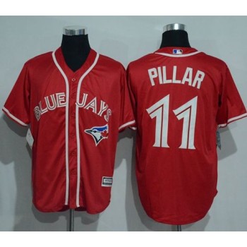 Blue Jays #11 Kevin Pillar Red New Cool Base Canada Day Stitched MLB Jersey Blue Jays #11 Kevin Pillar Red New Cool Base Canada Day Stitched MLB Jersey