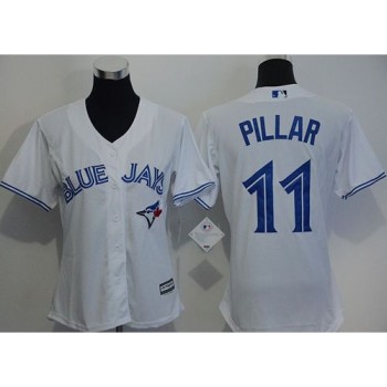 Blue Jays #11 Kevin Pillar White Women's Home Stitched MLB Jersey Blue Jays #11 Kevin Pillar White Women's Home Stitched MLB Jersey