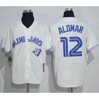 Blue Jays #12 Roberto Alomar White Cooperstown Throwback Stitched MLB Jersey Blue Jays #12 Roberto Alomar White Cooperstown Throwback Stitched MLB Jersey