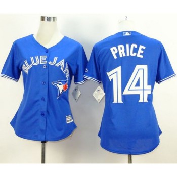 Blue Jays #14 David Price Blue Alternate Women's Stitched MLB Jersey Blue Jays #14 David Price Blue Alternate Women's Stitched MLB Jersey