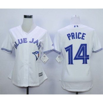 Blue Jays #14 David Price White Home Women's Stitched MLB Jersey Blue Jays #14 David Price White Home Women's Stitched MLB Jersey