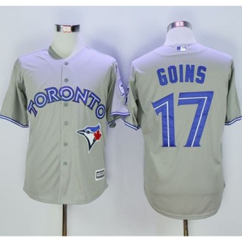 Blue Jays #17 Ryan Goins Grey New Cool Base 40th Anniversary Stitched MLB Jersey Blue Jays #17 Ryan Goins Grey New Cool Base 40th Anniversary Stitched MLB Jersey