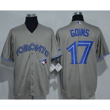 Blue Jays #17 Ryan Goins Grey New Cool Base Stitched MLB Jersey Blue Jays #17 Ryan Goins Grey New Cool Base Stitched MLB Jersey