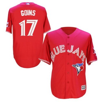 Blue Jays #17 Ryan Goins Red New Cool Base Canada Day Stitched MLB Jersey Blue Jays #17 Ryan Goins Red New Cool Base Canada Day Stitched MLB Jersey