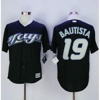 Blue Jays #19 Jose Bautista Black New Cool Base Stitched MLB Jersey Blue Jays #19 Jose Bautista Black New Cool Base Stitched MLB Jersey