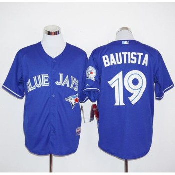 Blue Jays #19 Jose Bautista Blue Alternate Cool Base 2012 Stitched MLB Jersey Blue Jays #19 Jose Bautista Blue Alternate Cool Base 2012 Stitched MLB Jersey