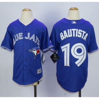 Blue Jays #19 Jose Bautista Blue New Cool Base Stitched Youth MLB Jersey Blue Jays #19 Jose Bautista Blue New Cool Base Stitched Youth MLB Jersey