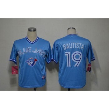 Blue Jays #19 Jose Bautista Light Blue Stitched MLB Jersey Blue Jays #19 Jose Bautista Light Blue Stitched MLB Jersey