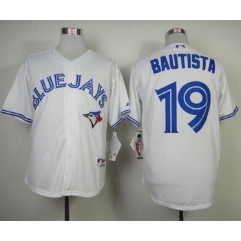 Blue Jays #19 Jose Bautista White Home Cool Base 2012 Stitched MLB Jersey Blue Jays #19 Jose Bautista White Home Cool Base 2012 Stitched MLB Jersey