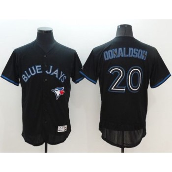 Blue Jays #20 Josh Donaldson Black Fashion Flexbase Authentic Collection Stitched MLB Jersey Blue Jays #20 Josh Donaldson Black Fashion Flexbase Authentic Collection Stitched MLB Jersey