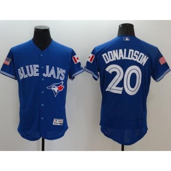 Blue Jays #20 Josh Donaldson Blue Fashion Stars & Stripes Flexbase Authentic Stitched MLB Jersey Blue Jays #20 Josh Donaldson Blue Fashion Stars & Stripes Flexbase Authentic Stitched MLB Jersey
