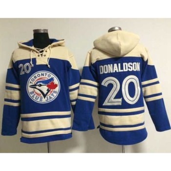 Blue Jays #20 Josh Donaldson Blue Sawyer Hooded Sweatshirt MLB Hoodie Blue Jays #20 Josh Donaldson Blue Sawyer Hooded Sweatshirt MLB Hoodie