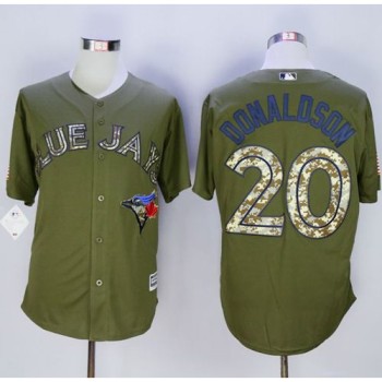 Blue Jays #20 Josh Donaldson Green Camo New Cool Base Stitched MLB Jersey Blue Jays #20 Josh Donaldson Green Camo New Cool Base Stitched MLB Jersey