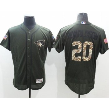 Blue Jays #20 Josh Donaldson Green Flexbase Authentic Collection Salute to Service Stitched MLB Jersey Blue Jays #20 Josh Donaldson Green Flexbase Authentic Collection Salute to Service Stitched MLB Jersey