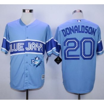 Blue Jays #20 Josh Donaldson Light Blue Exclusive New Cool Base Stitched MLB Jersey Blue Jays #20 Josh Donaldson Light Blue Exclusive New Cool Base Stitched MLB Jersey