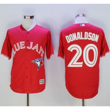 Blue Jays #20 Josh Donaldson Red New Cool Base 40th Anniversary Stitched MLB Jersey Blue Jays #20 Josh Donaldson Red New Cool Base 40th Anniversary Stitched MLB Jersey