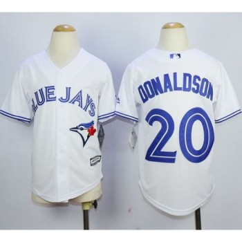 Blue Jays #20 Josh Donaldson White Cool Base Stitched Youth MLB Jersey Blue Jays #20 Josh Donaldson White Cool Base Stitched Youth MLB Jersey