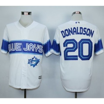 Blue Jays #20 Josh Donaldson White Exclusive New Cool Base Stitched MLB Jersey Blue Jays #20 Josh Donaldson White Exclusive New Cool Base Stitched MLB Jersey