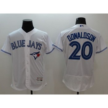 Blue Jays #20 Josh Donaldson White Flexbase Authentic Collection Stitched MLB Jersey Blue Jays #20 Josh Donaldson White Flexbase Authentic Collection Stitched MLB Jersey