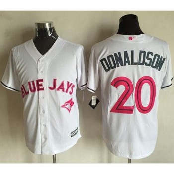 Blue Jays #20 Josh Donaldson White New Cool Base 2016 Mother's Day Stitched MLB Jersey Blue Jays #20 Josh Donaldson White New Cool Base 2016 Mother's Day Stitched MLB Jersey