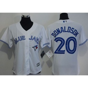 Blue Jays #20 Josh Donaldson White Women's Home Stitched MLB Jersey Blue Jays #20 Josh Donaldson White Women's Home Stitched MLB Jersey