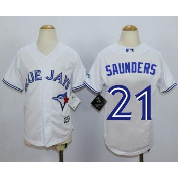 Blue Jays #21 Michael Saunders White Cool Base Stitched Youth MLB Jersey Blue Jays #21 Michael Saunders White Cool Base Stitched Youth MLB Jersey