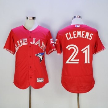 Blue Jays #21 Roger Clemens Red Flexbase Authentic Collection Canada Day Stitched MLB Jersey Blue Jays #21 Roger Clemens Red Flexbase Authentic Collection Canada Day Stitched MLB Jersey