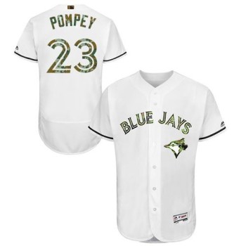 Blue Jays #23 Dalton Pompey White Flexbase Authentic Collection 2016 Memorial Day Stitched MLB Jersey Blue Jays #23 Dalton Pompey White Flexbase Authentic Collection 2016 Memorial Day Stitched MLB Jersey