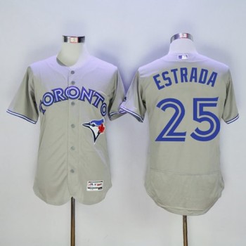Blue Jays #25 Marco Estrada Grey Flexbase Authentic Collection Stitched MLB Jersey Blue Jays #25 Marco Estrada Grey Flexbase Authentic Collection Stitched MLB Jersey