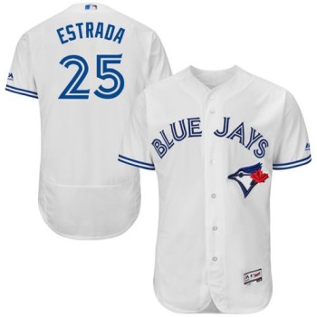 Blue Jays #25 Marco Estrada White Flexbase Authentic Collection Stitched MLB Jersey Blue Jays #25 Marco Estrada White Flexbase Authentic Collection Stitched MLB Jersey