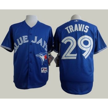 Blue Jays #29 Devon Travis Blue Alternate Cool Base Stitched MLB Jersey Blue Jays #29 Devon Travis Blue Alternate Cool Base Stitched MLB Jersey