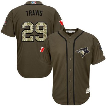 Blue Jays #29 Devon Travis Green Salute to Service Stitched Youth MLB Jersey Blue Jays #29 Devon Travis Green Salute to Service Stitched Youth MLB Jersey