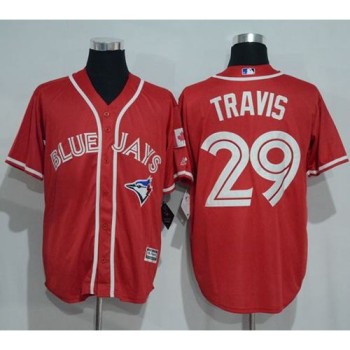 Blue Jays #29 Devon Travis Red New Cool Base Canada Day Stitched MLB Jersey Blue Jays #29 Devon Travis Red New Cool Base Canada Day Stitched MLB Jersey