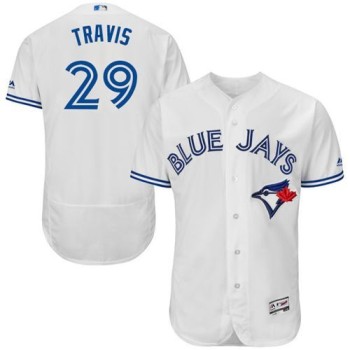 Blue Jays #29 Devon Travis White Flexbase Authentic Collection Stitched MLB Jersey Blue Jays #29 Devon Travis White Flexbase Authentic Collection Stitched MLB Jersey
