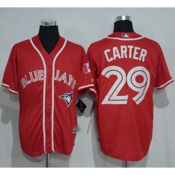 Blue Jays #29 Joe Carter Red New Cool Base Canada Day Stitched MLB Jersey Blue Jays #29 Joe Carter Red New Cool Base Canada Day Stitched MLB Jersey