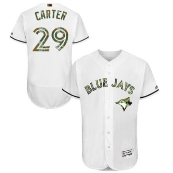 Blue Jays #29 Joe Carter White Flexbase Authentic Collection 2016 Memorial Day Stitched MLB Jersey Blue Jays #29 Joe Carter White Flexbase Authentic Collection 2016 Memorial Day Stitched MLB Jersey