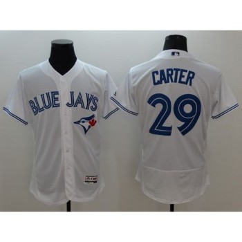 Blue Jays #29 Joe Carter White Flexbase Authentic Collection Stitched MLB Jersey Blue Jays #29 Joe Carter White Flexbase Authentic Collection Stitched MLB Jersey