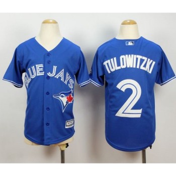 Blue Jays #2 Troy Tulowitzki Blue Cool Base Stitched Youth MLB Jersey Blue Jays #2 Troy Tulowitzki Blue Cool Base Stitched Youth MLB Jersey