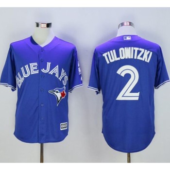 Blue Jays #2 Troy Tulowitzki Blue New Cool Base 40th Anniversary Stitched MLB Jersey Blue Jays #2 Troy Tulowitzki Blue New Cool Base 40th Anniversary Stitched MLB Jersey