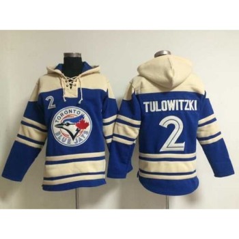 Blue Jays #2 Troy Tulowitzki Blue Sawyer Hooded Sweatshirt MLB Hoodie Blue Jays #2 Troy Tulowitzki Blue Sawyer Hooded Sweatshirt MLB Hoodie
