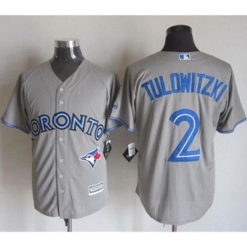 Blue Jays #2 Troy Tulowitzki Grey New Cool Base Stitched MLB Jersey Blue Jays #2 Troy Tulowitzki Grey New Cool Base Stitched MLB Jersey