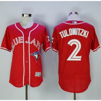 Blue Jays #2 Troy Tulowitzki Red Flexbase Authentic Collection Canada Day Stitched MLB Jersey Blue Jays #2 Troy Tulowitzki Red Flexbase Authentic Collection Canada Day Stitched MLB Jersey