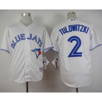 Blue Jays #2 Troy Tulowitzki White Cool Base Stitched MLB Jersey Blue Jays #2 Troy Tulowitzki White Cool Base Stitched MLB Jersey